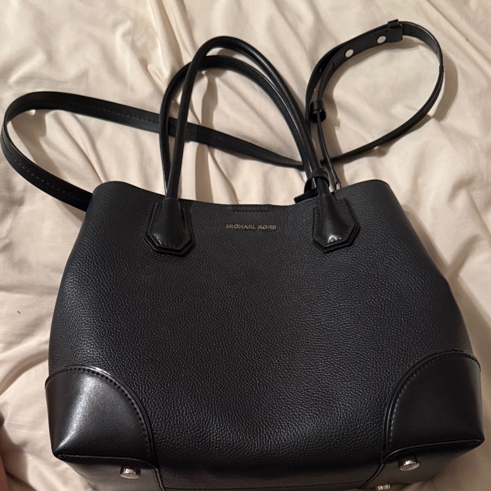 Michael Kors Black Pebbled Leather Tote